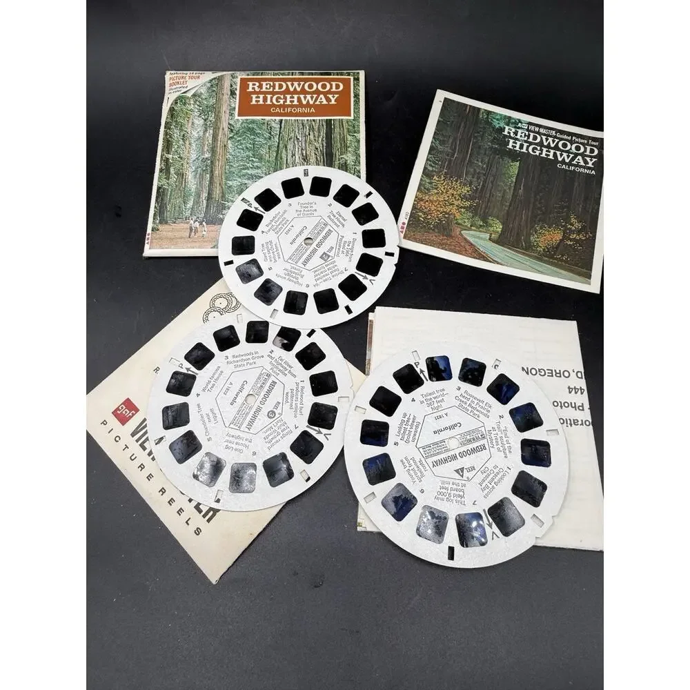 Redwood Highway California 3D View-Master 3 Reel Packet 21 Full Color Complete!